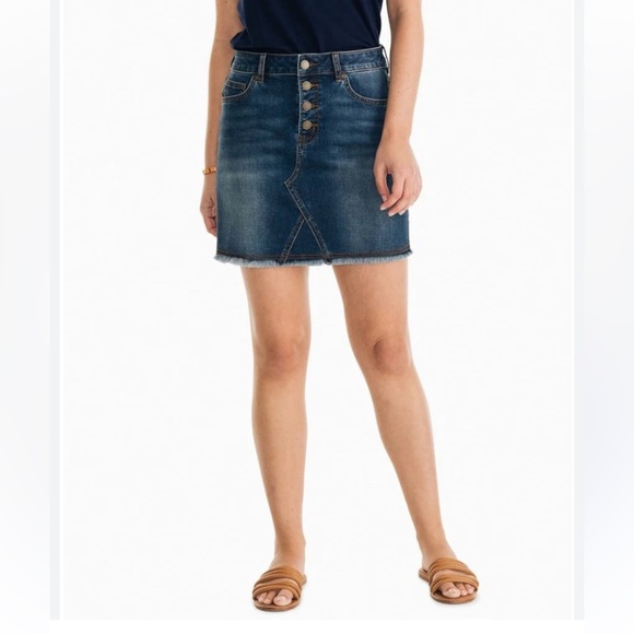 SOUTHERN TIDE DENIM SKIRT GABRIELA DENIM SKIRT MEDIUM INDIGO 27W TRENDING - Picture 1 of 16